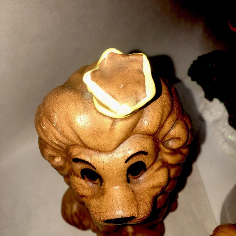 Vintage Twin Winton Lion Salt & Pepper Shakers 6.5